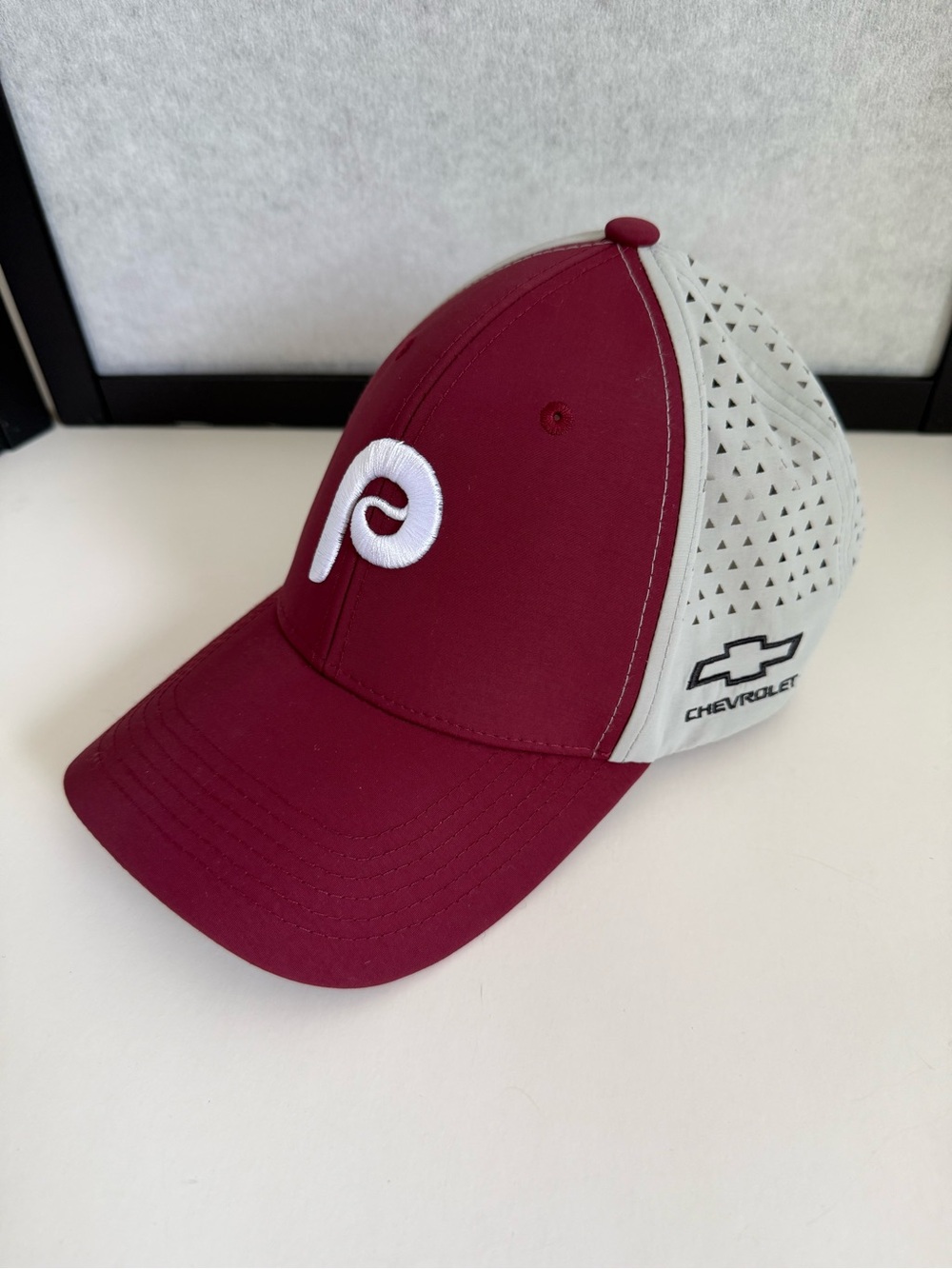 Phillies Father’s Day 2024 Cap Chevrolet Promo Hat Red Gray Baseball Cap MLB